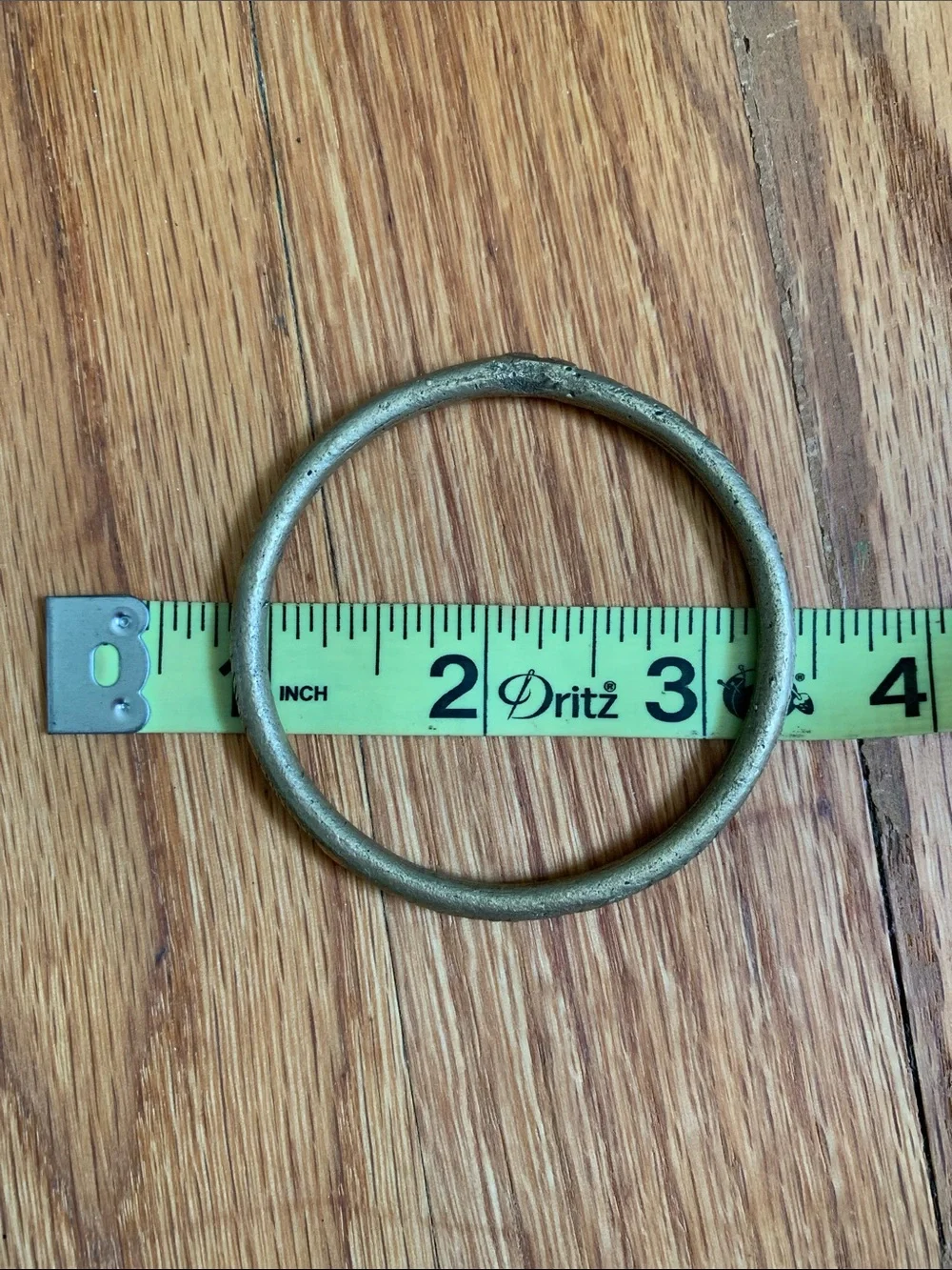 Brass Textured Bangle Bracelet - Women Accessories